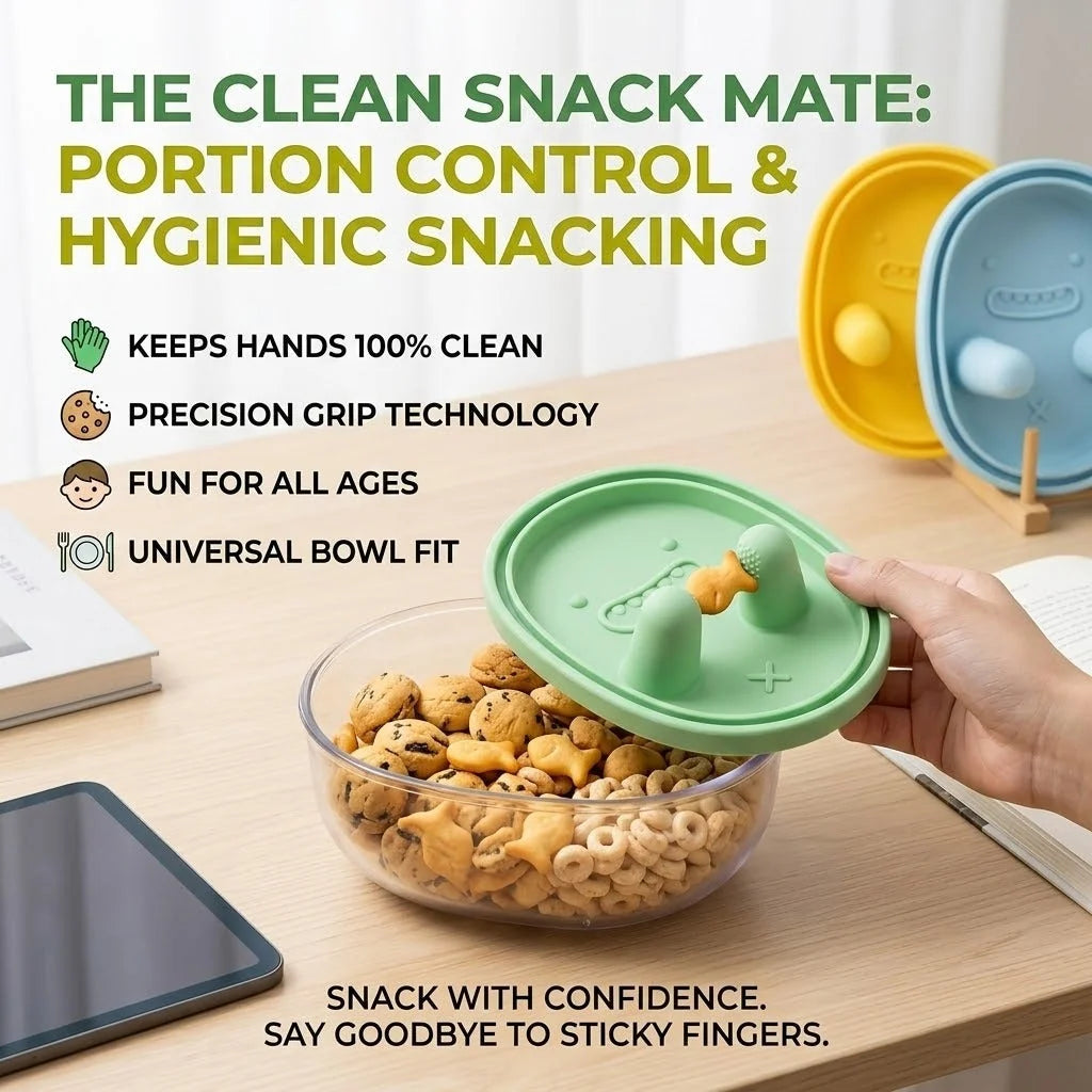 Snack Bowl Silicone One-Press Dispenser