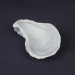 Snack Plate Ceramic Oyster Shell Shape Textured Design