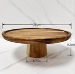 Snack Plate Round Wood Japanese-Inspired Design Five Sizes