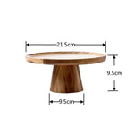 Snack Plate Round Wood Japanese-Inspired Design Five Sizes