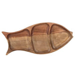 Snack Plates Fish-Shaped Natural Fir Wood