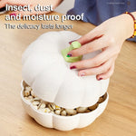 Snack Storage Box Double-Layer Compartments Wheat Fiber & PP