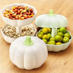 Snack Storage Box Double-Layer Compartments Wheat Fiber & PP