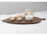 Snack Tray Solid Walnut Leaf-Shaped