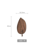 Snack Tray Solid Walnut Leaf-Shaped