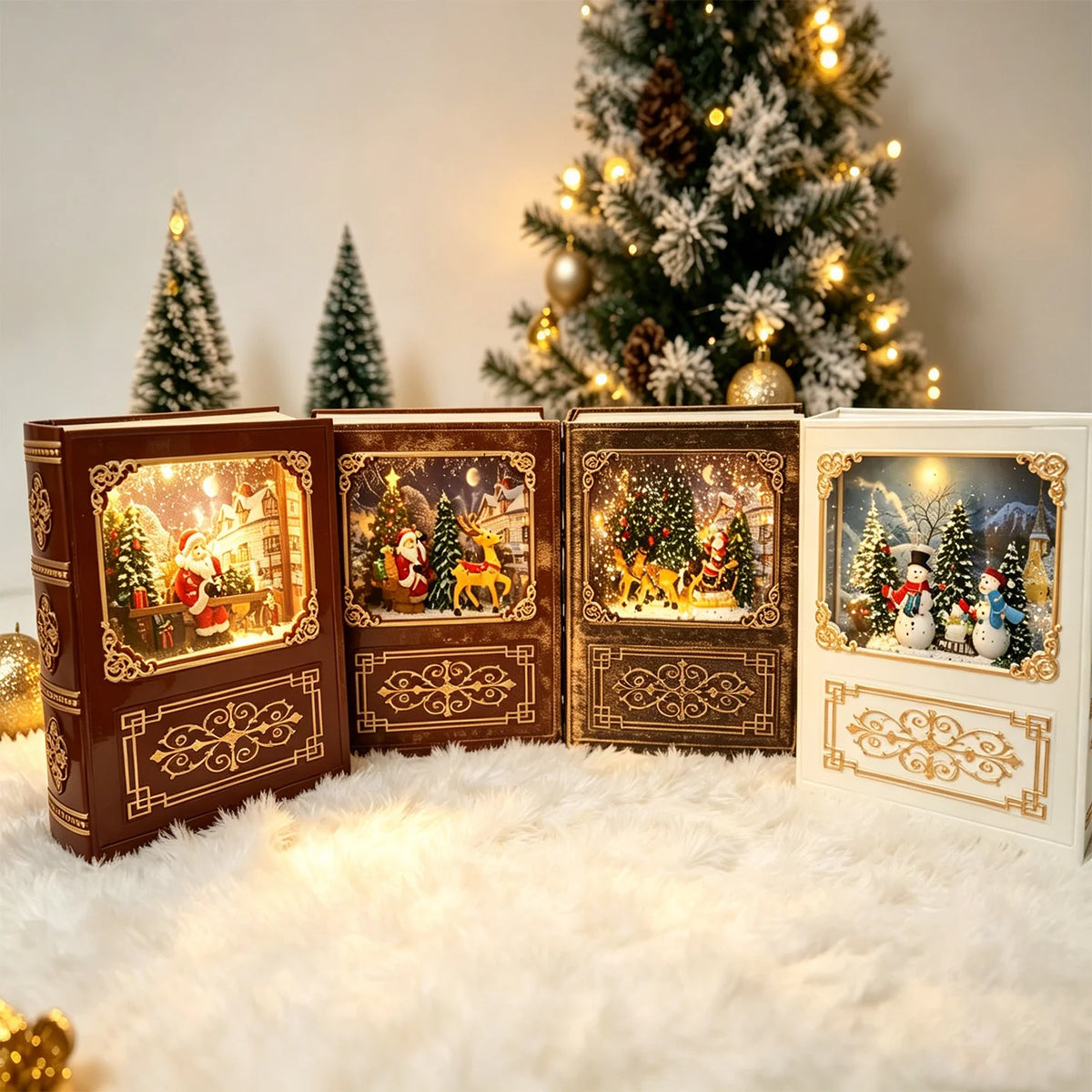 Snow Globe Decoration Santa Scene LED Light