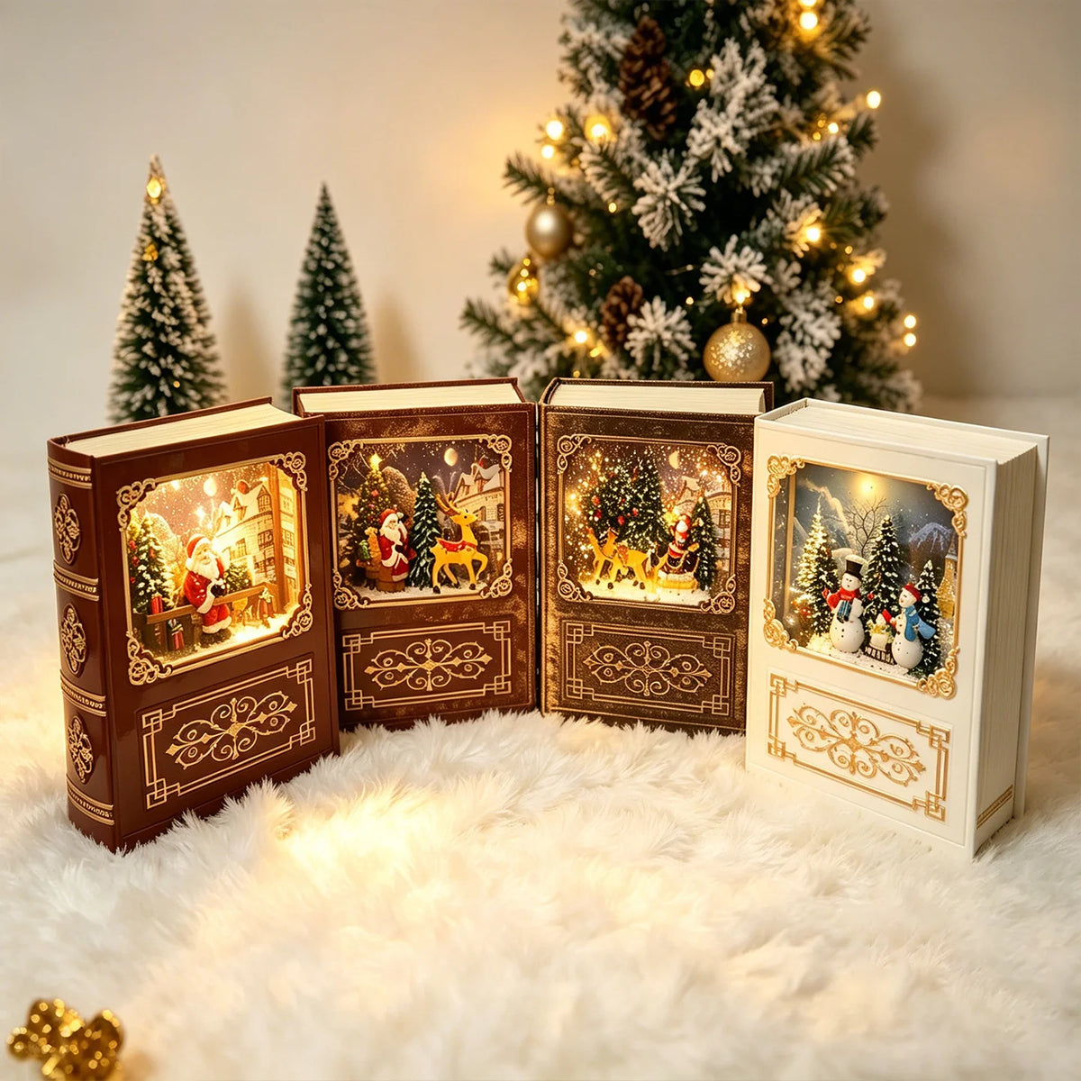 Snow Globe Decoration Santa Scene LED Light