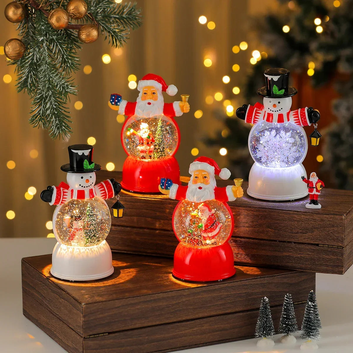 Snow Globe LED Illuminated Battery Powered