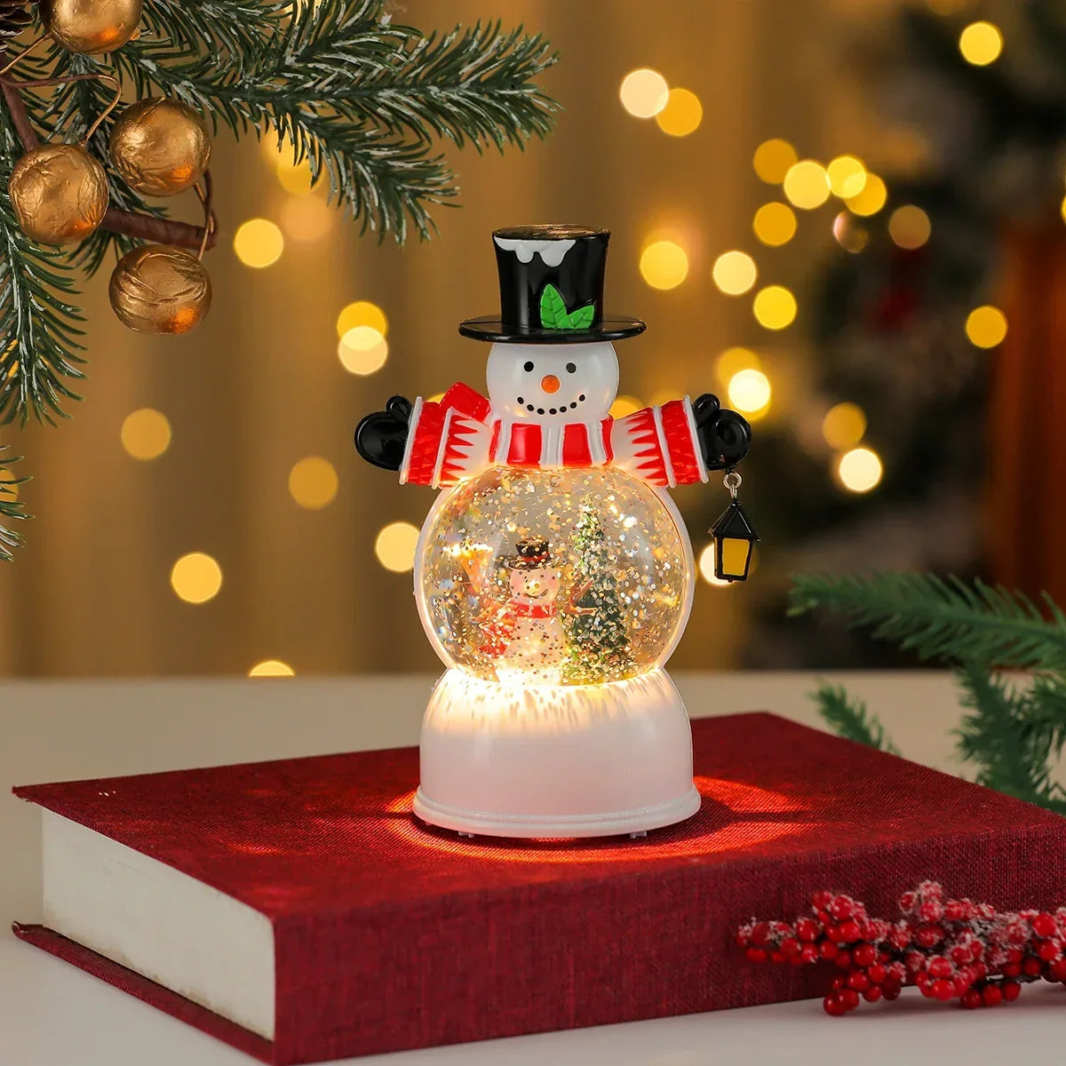 Snow Globe LED Illuminated Battery Powered
