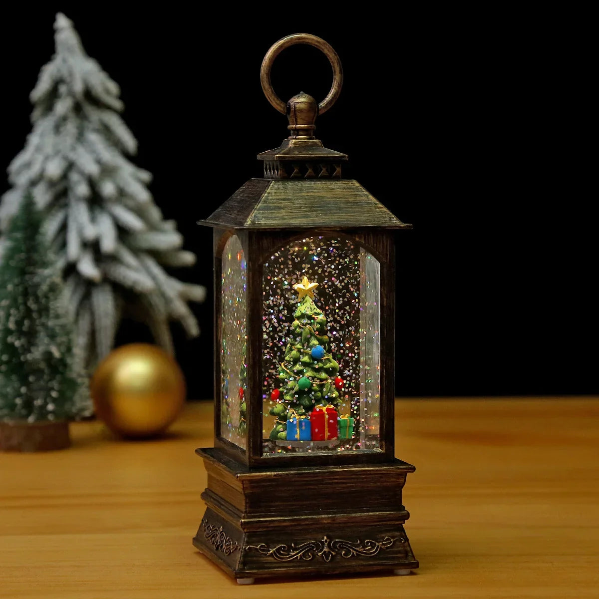 Snow Globe Lantern Illuminated Compact Durable
