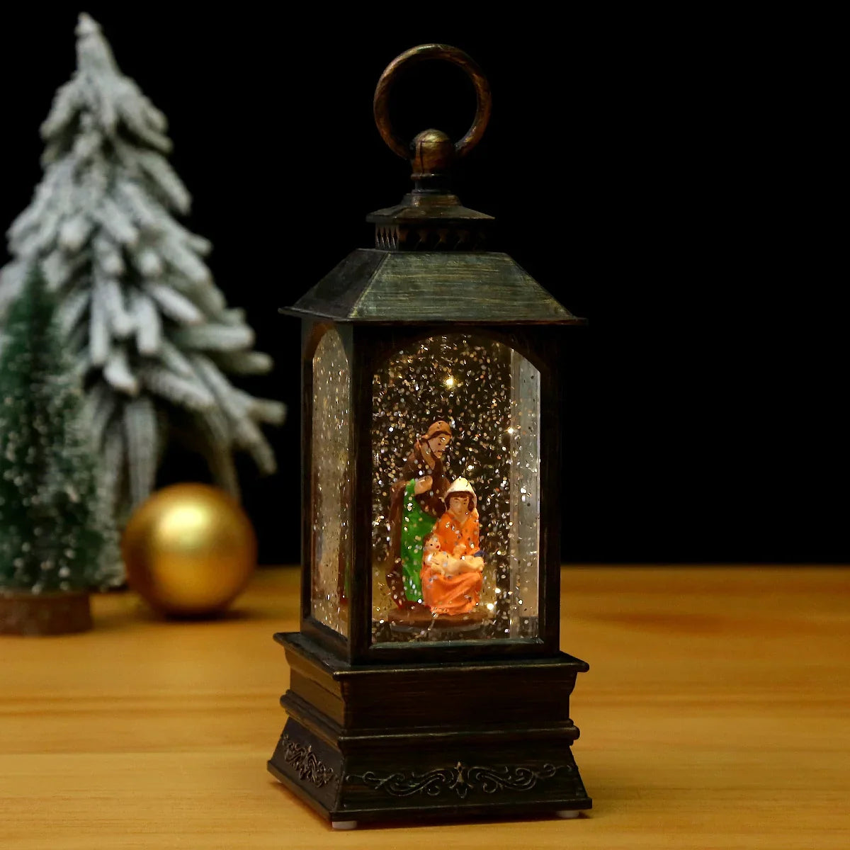 Snow Globe Lantern Illuminated Compact Durable