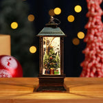 Snow Globe Lantern LED Lights & Shimmering Snow