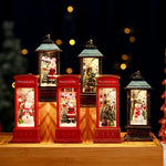 Snow Globe Lantern LED Lights & Shimmering Snow