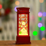 Snow Globe Lantern LED Lights & Shimmering Snow