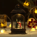 Snow Globe Lantern Sparkling Snow Effect & Warm Light