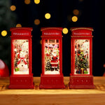 Snow Globe Lantern Sparkling Snow Effect & Warm Light