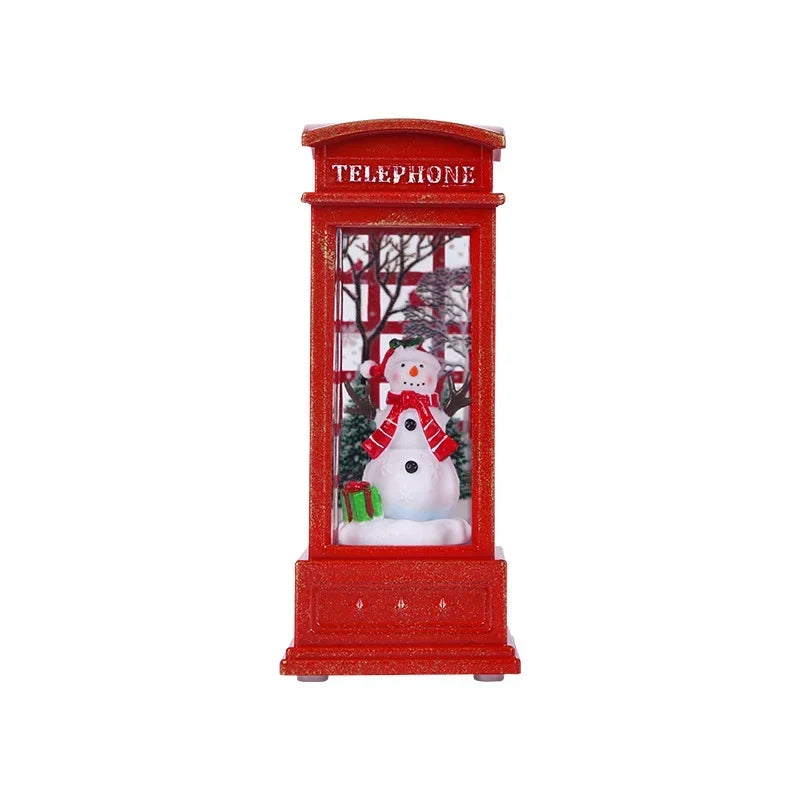 Snow Globe Lantern Sparkling Snow Effect & Warm Light
