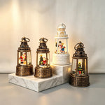 Snow Lantern Animated Snowman & Child Built In Light