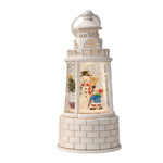 Snow Lantern Animated Snowman & Child Built In Light