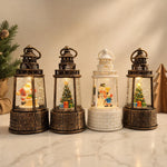 Snow Lantern Moving Snowman Scene & Warm LED Light