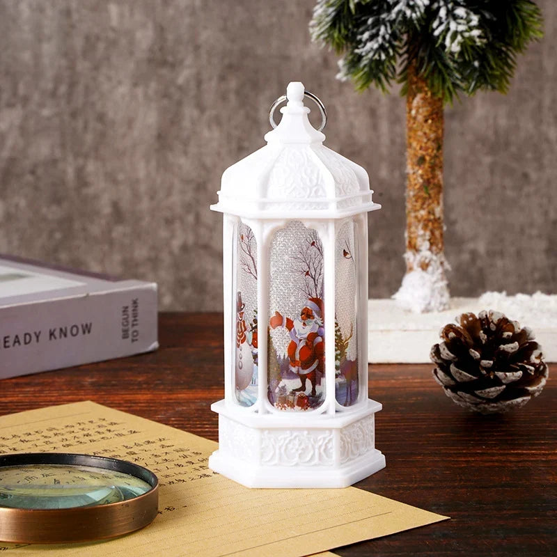 Snow Lantern Rotating Scene Warm LED Battery Powered