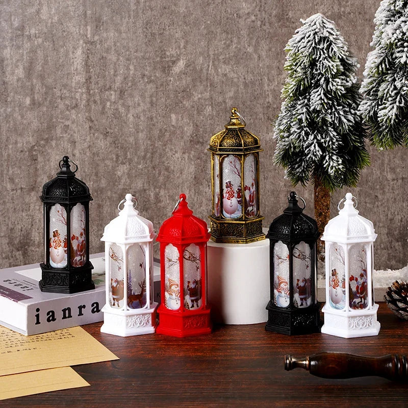 Snow Lantern Rotating Scene Warm LED Battery Powered
