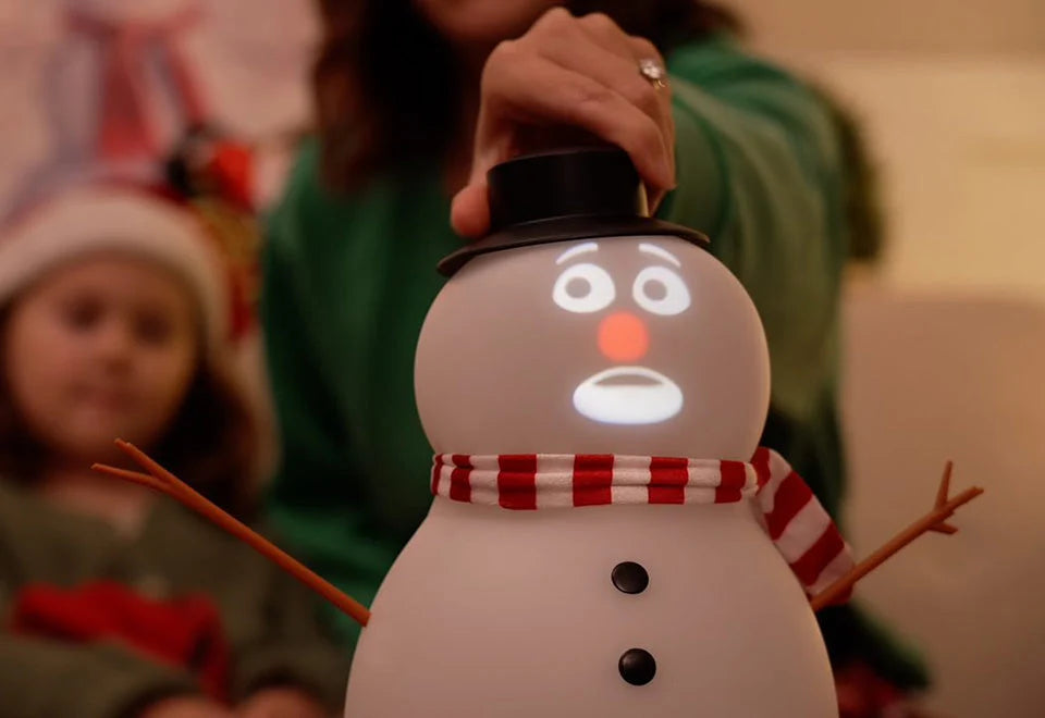 Snowman Decoration Talking LED Projector & Speaker