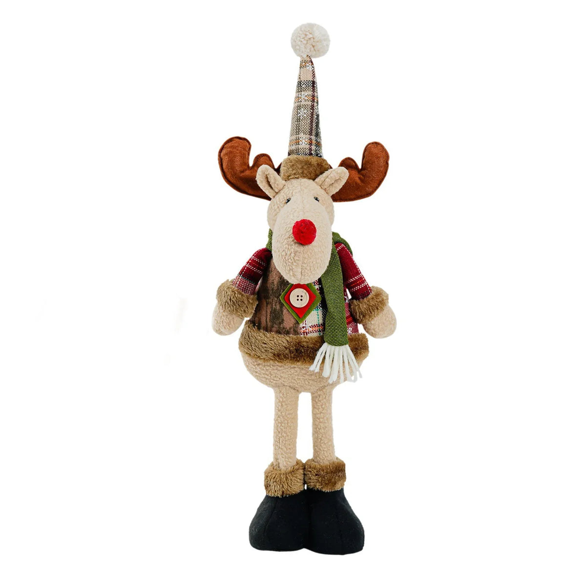 Snowman Figure Textile Body Sturdy Plastic Base