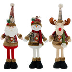 Snowman Figure Textile Body Sturdy Plastic Base