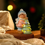 Snowman Figurine LED-Lit Shelf & Table Decor