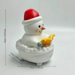 Snowman Figurine Sitting & Reading Battery-Free