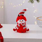 Snowman Figurine Soft Fabric & Festive Design Multiple Sizes