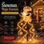 Snowman Garden Decoration Solar-Powered Flowing Snowflake Lights