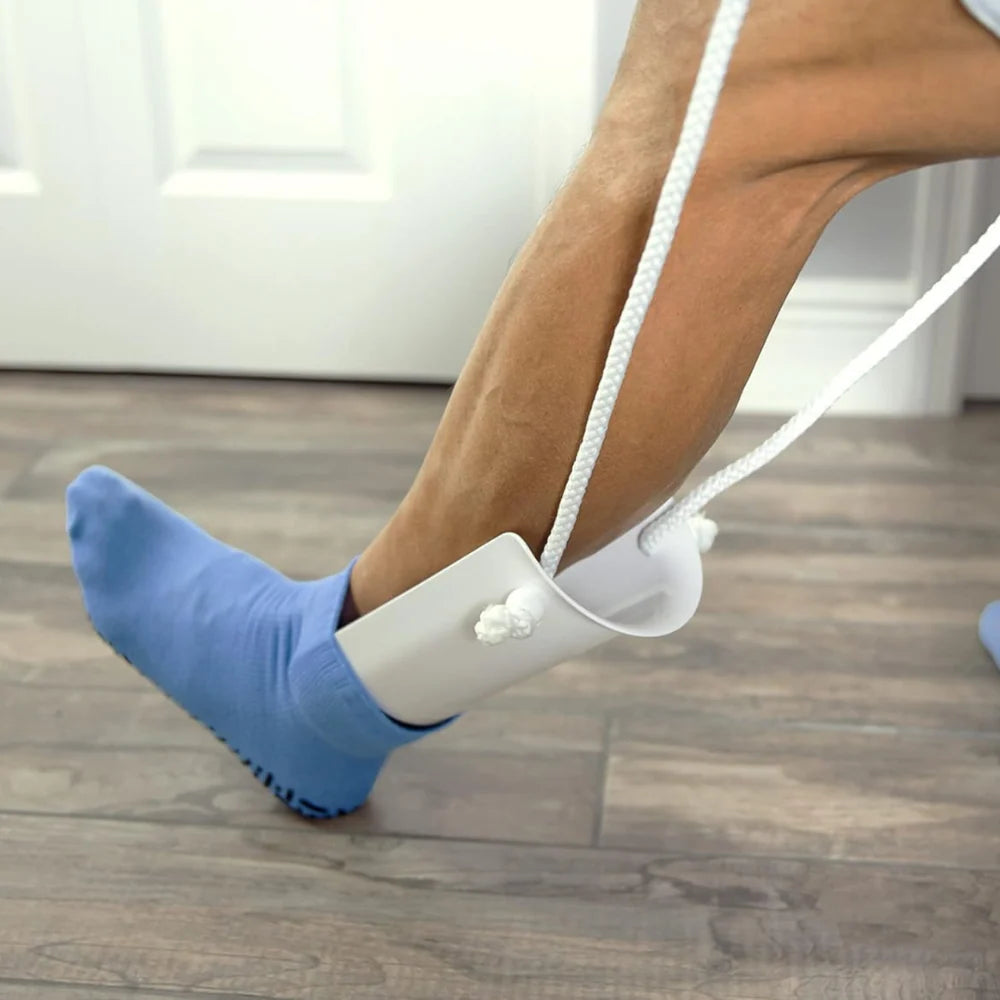 Sock Aid Applicator Sponge Grip Pull Straps for No-Bend Dressing