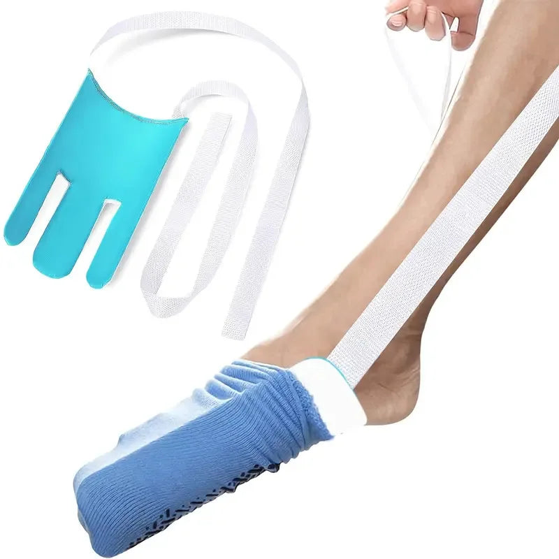 Sock Aid Long Handles Non-Slip Base Ergonomic Design
