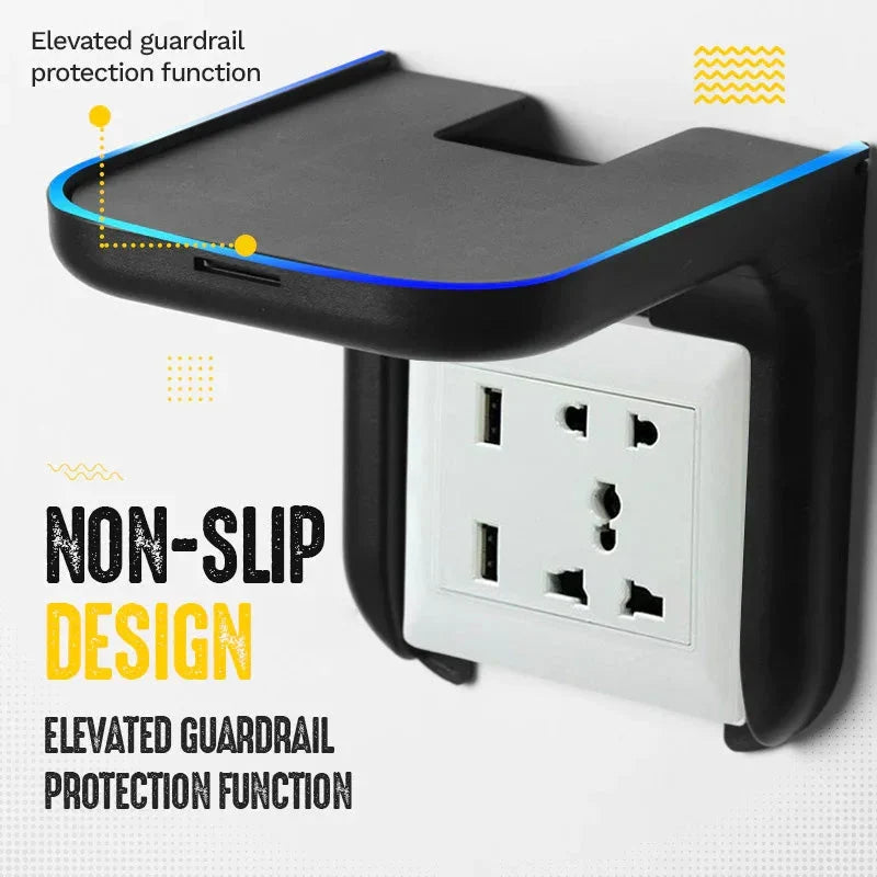 Socket Shelf No-Drill Built-In Cable Management