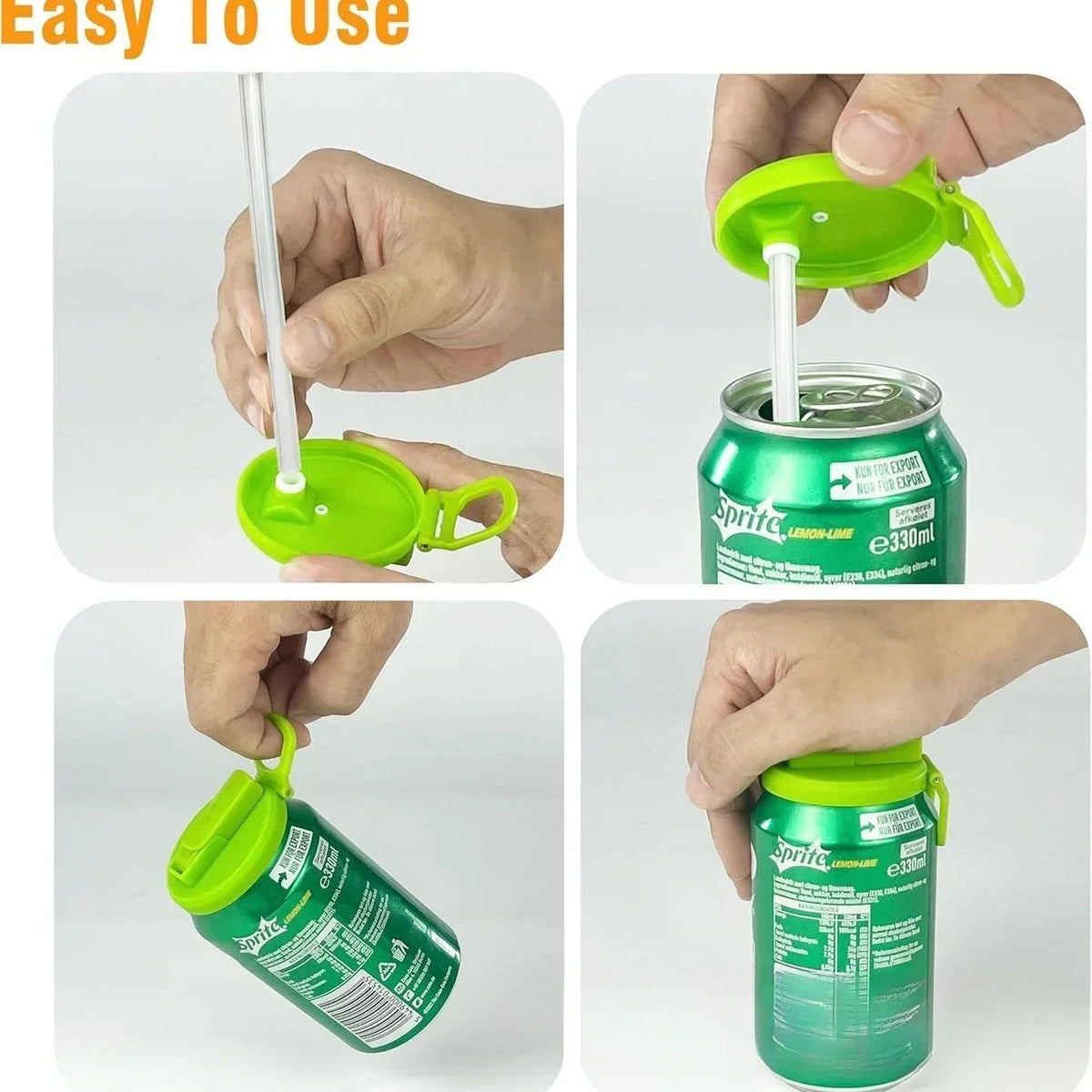 Soda Can Lid Cover Reusable BPA-Free Silicone Spill-Resistant