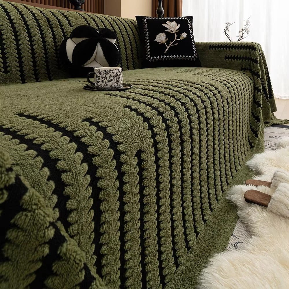 Sofa Cover Blanket Plush Tufted Microfiber Machine Washable