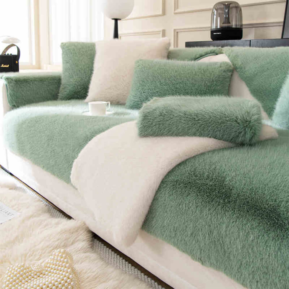 Sofa Cover Faux Fur Non-Slip Machine Washable
