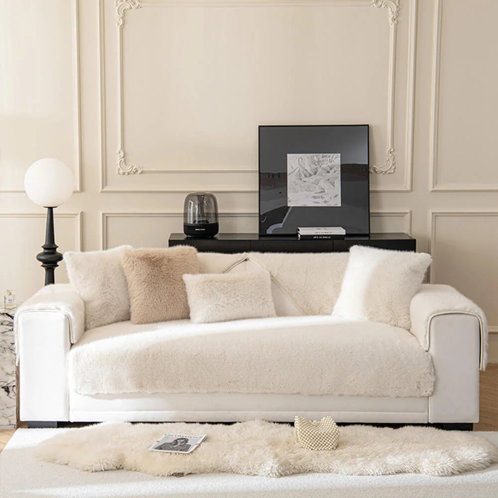 Sofa Cover Faux Fur Non-Slip Machine Washable