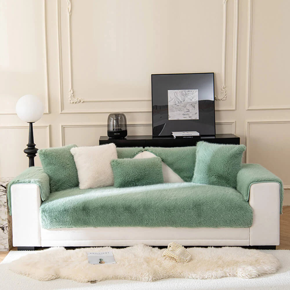 Sofa Cover Faux Fur Non-Slip Machine Washable