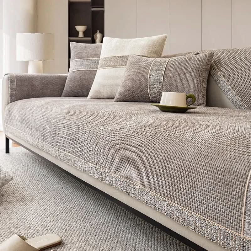 Sofa Cover Non-Slip Machine Washable Linen Texture
