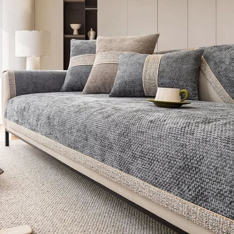 Sofa Cover Non-Slip Machine Washable Linen Texture