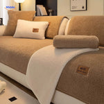 Sofa Cover Plush Faux Fur Non-Slip Backing