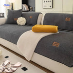 Sofa Cover Plush Faux Fur Non-Slip Backing