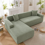 Sofa Cover Polyester Machine Washable for L-Shaped Sofas