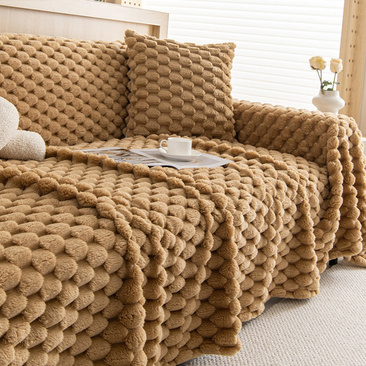 Sofa Cover Woven Washable Pet & Scratch Protection