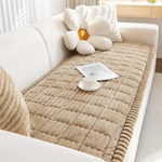Sofa Slipcover Flannel Microfiber Stretch Fit Anti-Slip Backing