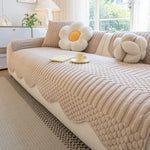 Sofa Throw Thick Tufted Fleece Non-Slip Warmth