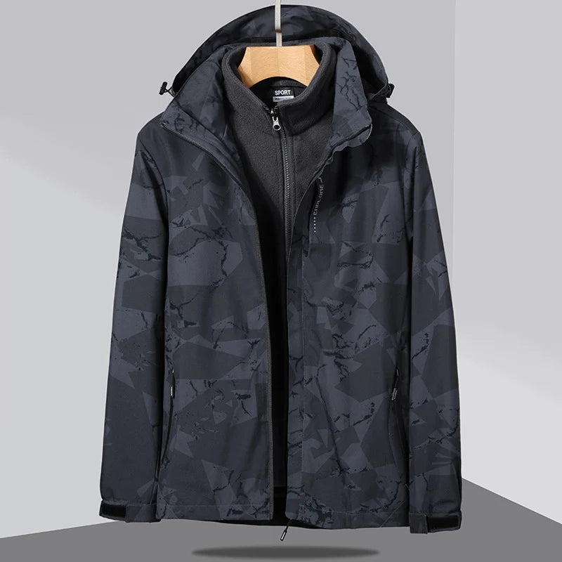 Softshell Jacket Detachable Fleece Liner Wind-Resistant Water-Repellent Stretch Shell